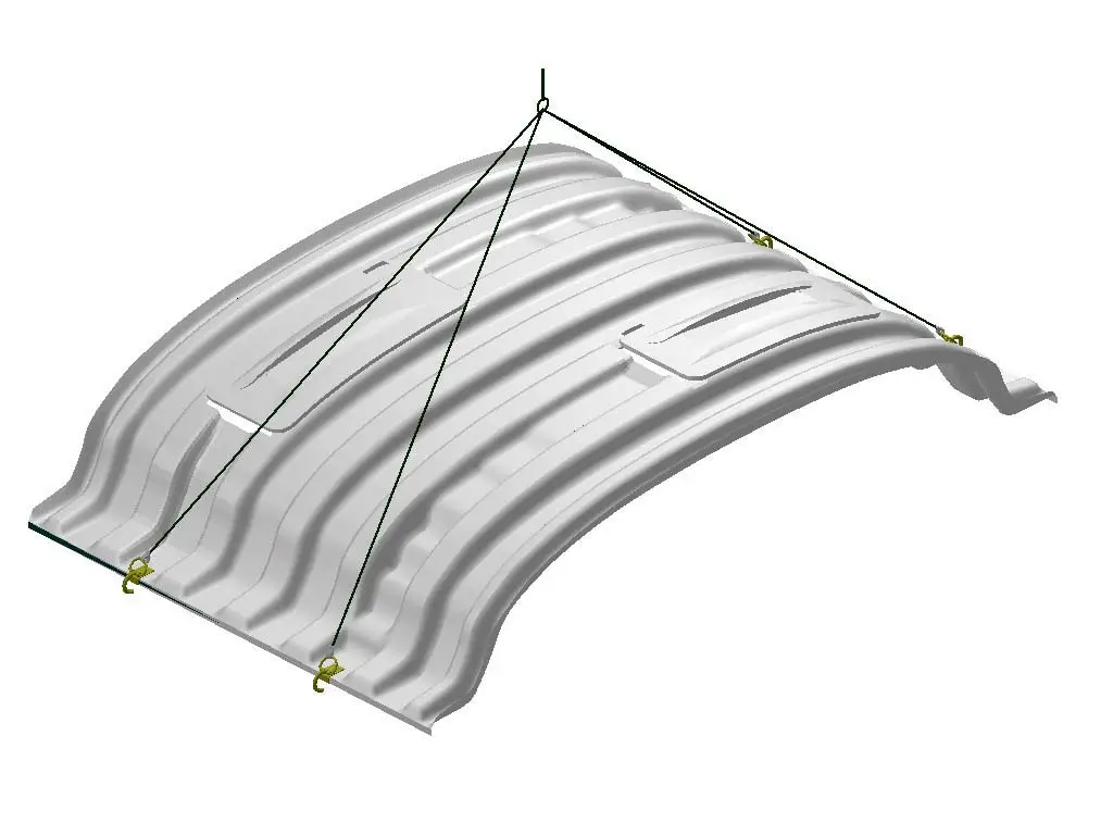 A NABRICO fiberglass barge cover